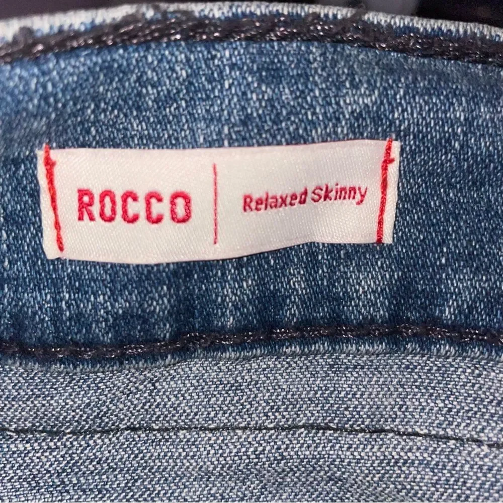 True Religion Size 30 Rocco Relaxed Skinny Light Wash Denim Jeans